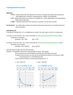 4.1B Exponential Functions
