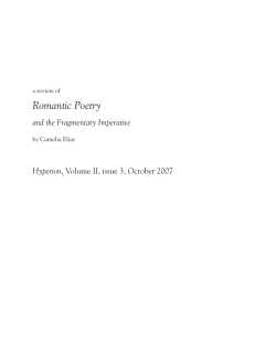 a review of Romantic Poetry