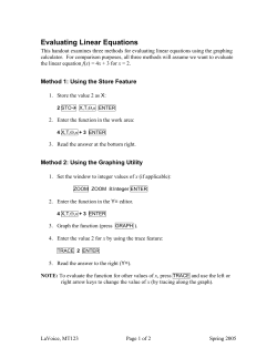 Evaluating Linear Equations
