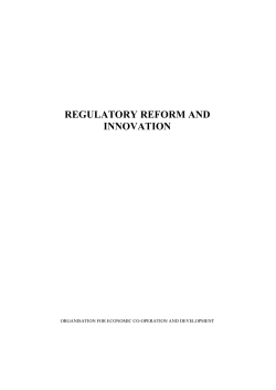 regulatory reform and innovation