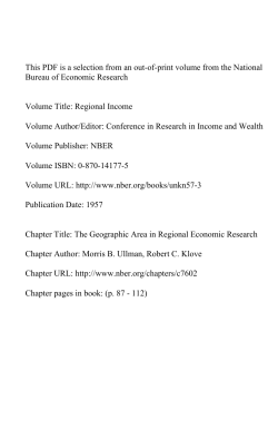 The Geographic Area in Regional Economic Research