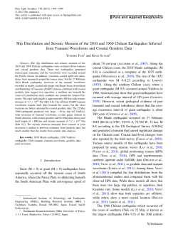 Slip Distribution and Seismic Moment of the 2010 and 1960