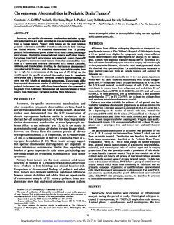 Chromosome Abnormalities in Pediatrie Brain