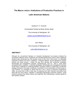 INDUSTRIAL COMPETITIVENESS IN BRAZIL, MEXICO AND