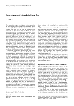 Determinants of splanchnic blood flow
