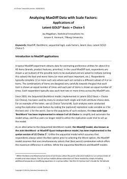 Analyzing MaxDiff Data with Scale Factors