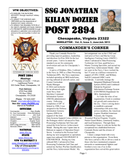 Jun-Jul 2013 - VFW Post 2894