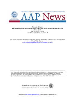 AAP News 2014 teen birthcontrol