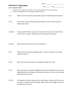 Shakespeare`s Julius Caesar Act IV Guided Notes