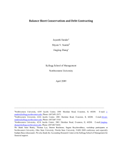 Balance Sheet Conservatism and Debt Contracting