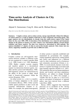 Time-series Analysis of Clusters in City Size