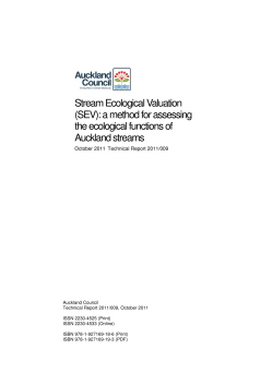 Stream Ecological Valuation (SEV): a method for