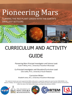 Pioneering Mars: Curriculum and Activity Guide