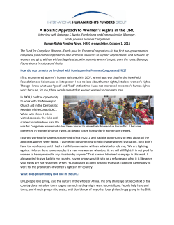 A Holistic Approach to Women`s Rights in the DRC