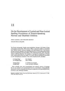 On the Development of Lexical and Non