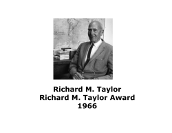 Richard M. Taylor Richard M. Taylor Award 1966