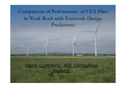 Comparison of Performance of CFA Piles in Weak Rock with