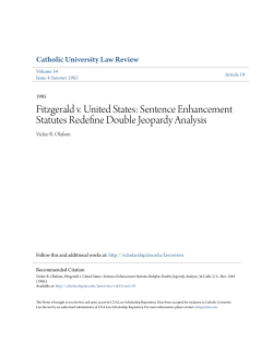 Fitzgerald v. United States: Sentence Enhancement Statutes