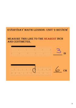 everyday math lesson: unit 9 review measure this line to the nearest