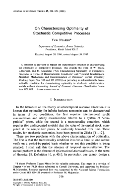 On Characterizing Optimality of Stochastic
