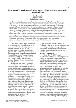 How `mutual` is acculturation?: Majority Australians` acculturation