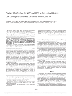 Partner Notification for HIV and STD in the United States: