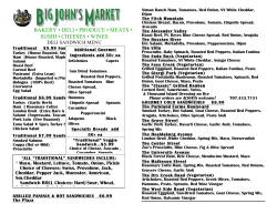bakery &bull; deli &bull; produce &bull; meats &bull; sushi &bull; cheeses
