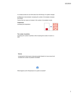 Factors that can cause an increase in the number of microstates