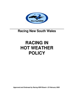 Racing in hot weather policy