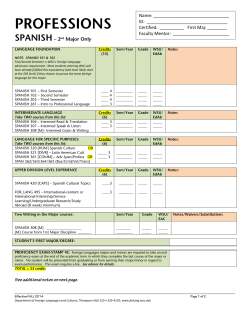 Spanish Professional - Department of Foreign Languages and