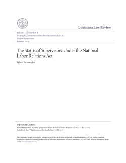 The Status of Supervisors Under the National Labor Relations Act