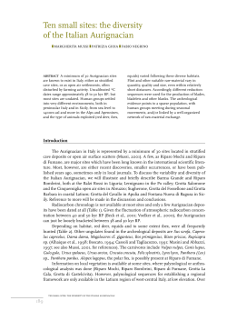 Ten small sites: the diversity of the Italian Aurignacian