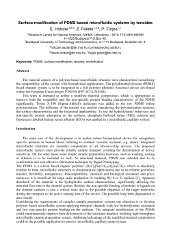 Surface modification of PDMS based microfluidic systems by