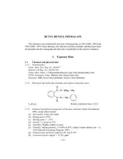 Butyl benzyl phthalate - IARC Monographs on the Evaluation of