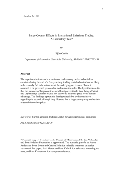 Large-Country Effects in International Emissions