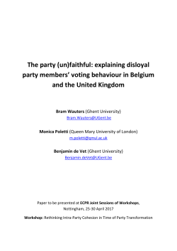 The party (un)faithful: explaining disloyal party members` voting