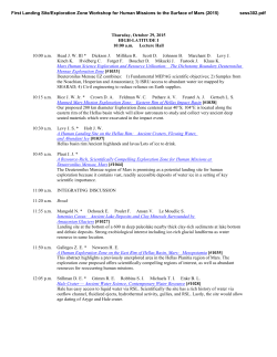 Thursday, October 29, 2015 HIGH-LATITUDE I 10:00 a.m. Lecture