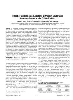 Effect of Baicalein and Acetone Extract of Scutellaria baicalensis on