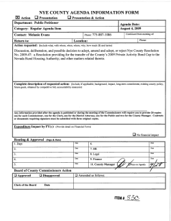 NYE COUNTY AGENDA INFORMATION FORM / 5/,7I