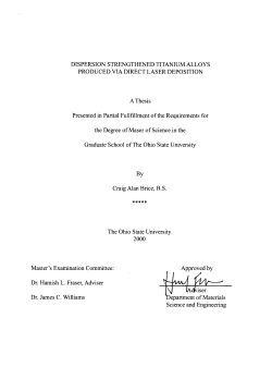 DISPERSION STRENGTHENED TITANIUM ALLOYS PRODUCED