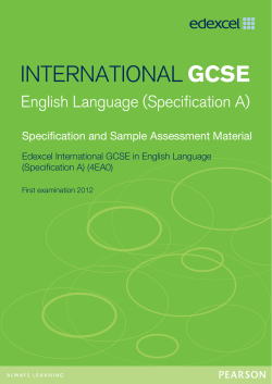 (Specification A) (4EA0) - Edexcel