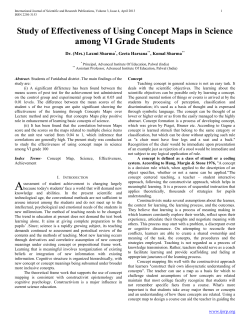 Study of Effectiveness of Using Concept Maps in Science among VI