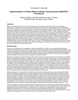 Implementation of Pattern-Mixture Models Using