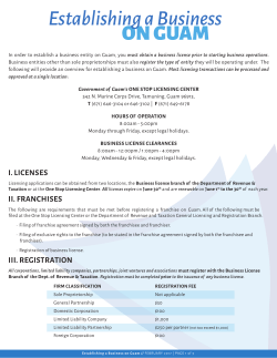 Establishing a Business in Guam Fact Sheet