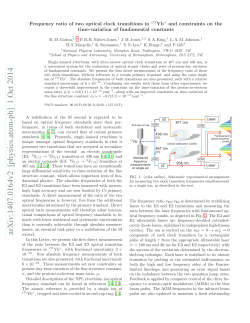 Frequency ratio of two optical clock transitions in $^{171} $ Yb $^+