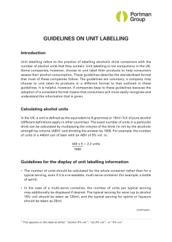 guidelines on unit labelling