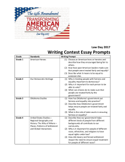 Law Day Writing Contest Prompts 2017