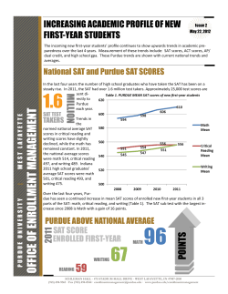 Increasing Academic Profile of New First-Year
