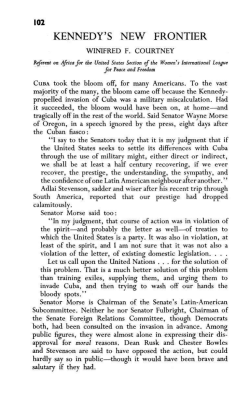 KENNEDY`S NEW FRONTIER