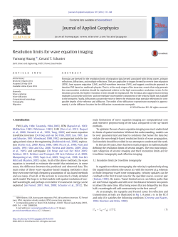 Resolution limits for wave equation imaging